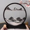 3D Moving Sand Art Picture Round Glass Flowing Sandscape Frame Desk Home Decor 5