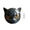 Black Cat Figurine Resin Cat Head Sculpture Marble Texture Cat Desk Decor Gift 1