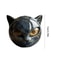 Black Cat Figurine Resin Cat Head Sculpture Marble Texture Cat Desk Decor Gift 1