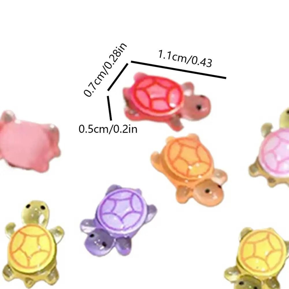 Mini Resin Turtles Glow In The Dark Tiny Animal Figurines Set For Micro Landscaping Decor 1