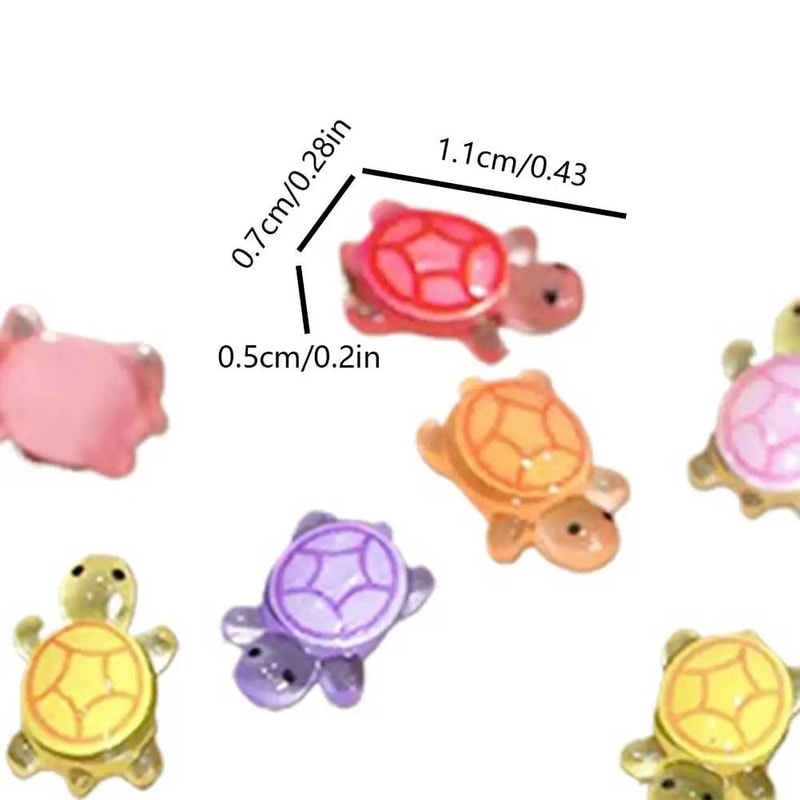 Mini Resin Turtles Glow In The Dark Tiny Animal Figurines Set For Micro Landscaping Decor 1