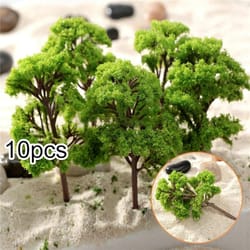 miniature model trees set 10pcs railroad scenery trees for diorama and landscape decor