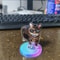 Rotating Cat Desk Decor Cute Kitten Acrylic Stand Kawaii Cat Ornament 360 Display 6