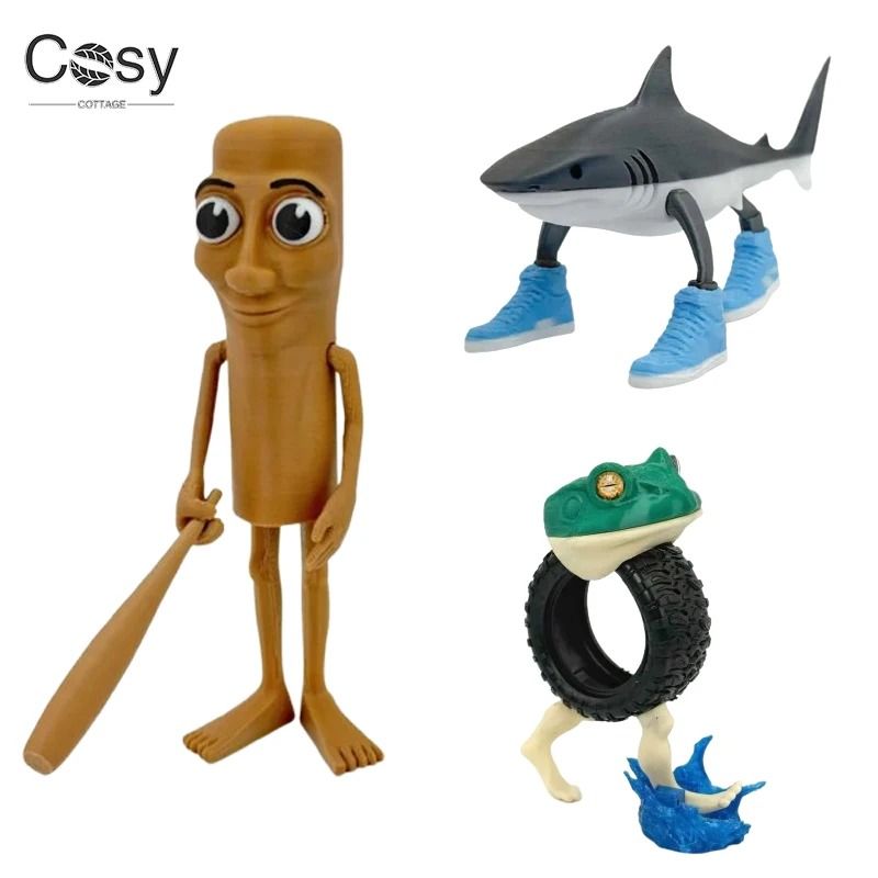 Funny Shark Figurine Abstract Desk Toy Creative Home Decor Statue 0