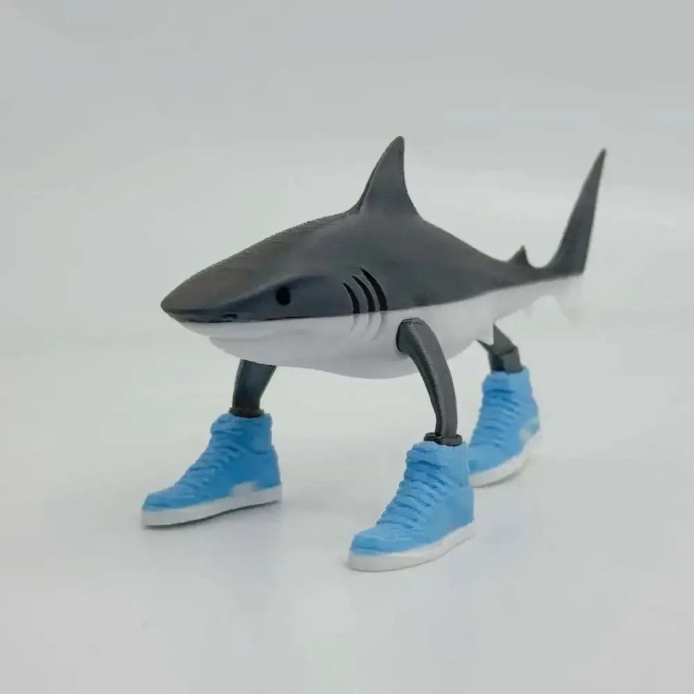 Funny Shark Figurine Abstract Desk Toy Creative Home Decor Statue 5