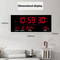 Large Digital Wall Clock LED Display With Alarm Calendar Temperature 5