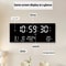 Large Digital Wall Clock LED Display With Alarm Calendar Temperature 7