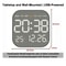 Mirror Wall Clock Silent Modern Design With Temperature Display 5