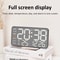 Mirror Wall Clock Silent Modern Design With Temperature Display 9