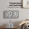 Mirror Wall Clock Silent Modern Design With Temperature Display 12