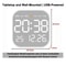 Mirror Wall Clock Silent Modern Design With Temperature Display 6