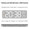 Mirror Wall Clock Silent Modern Design With Temperature Display 3