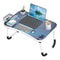 Folding Laptop Bed Desk Portable Wooden Table With Cup Holder 4