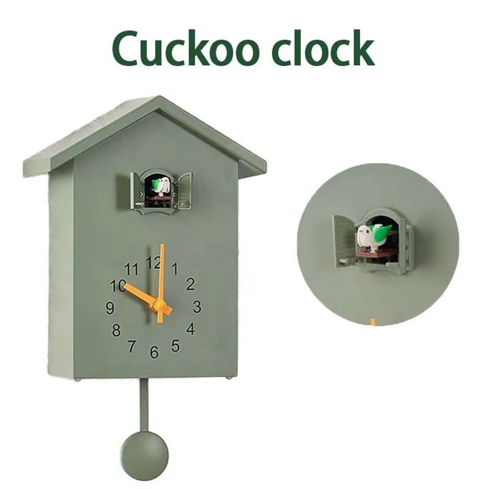 Modern Cuckoo Wall Clock Bird Design Decorative Quartz Home Clock 11