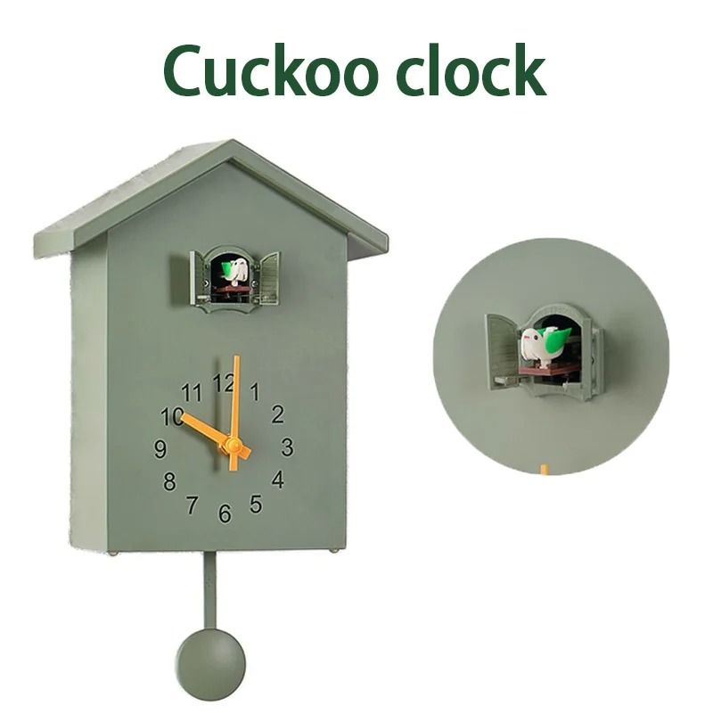 Modern Cuckoo Wall Clock Bird Design Decorative Quartz Home Clock 11