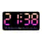 Voice Control Digital Wall Clock Large LED Display With Temperature And Dual Alarm 2