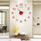3D Wall Clock Sticker Large Acrylic Mirror DIY Modern Wall Decor 2