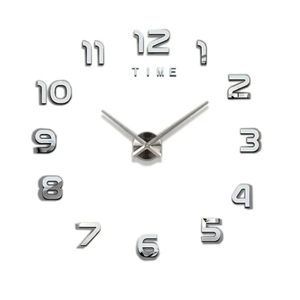 3D Wall Clock Sticker Large Acrylic Mirror DIY Modern Wall Decor 0