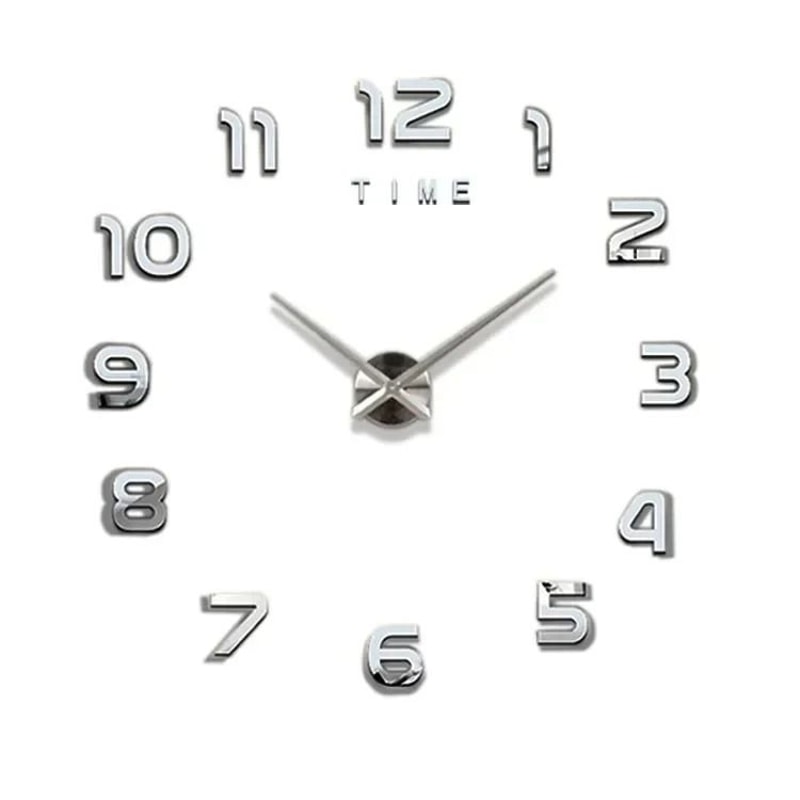 3D Wall Clock Sticker Large Acrylic Mirror DIY Modern Wall Decor 0