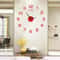 3D Wall Clock Sticker Large Acrylic Mirror DIY Modern Wall Decor 5