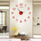 3D Wall Clock Sticker Large Acrylic Mirror DIY Modern Wall Decor 5