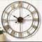 Large Metal Wall Clock 60cm Roman Numeral Silent Retro Decor 0