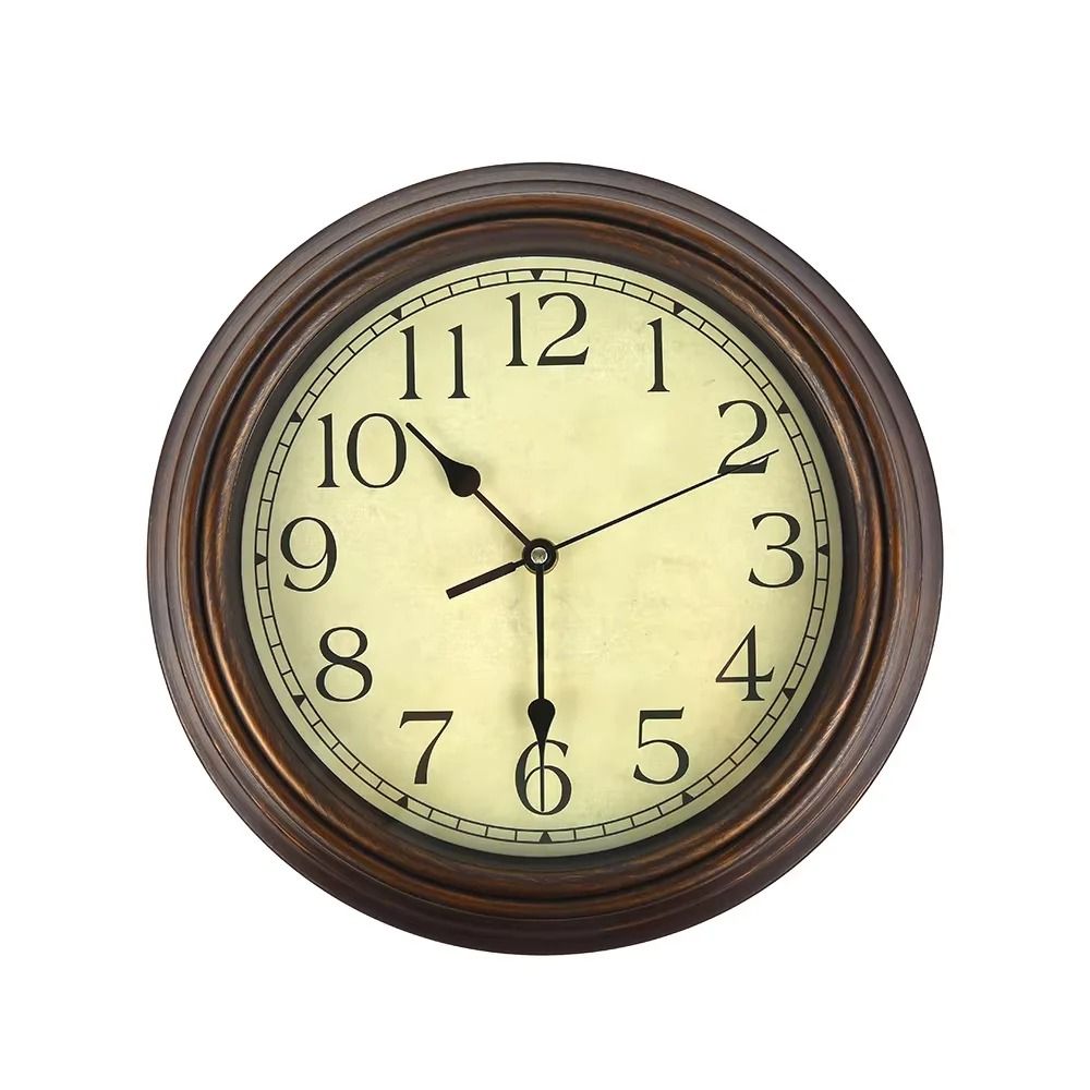 Retro Wall Clock Large Vintage Silent Non Ticking Classic Home Decor 0