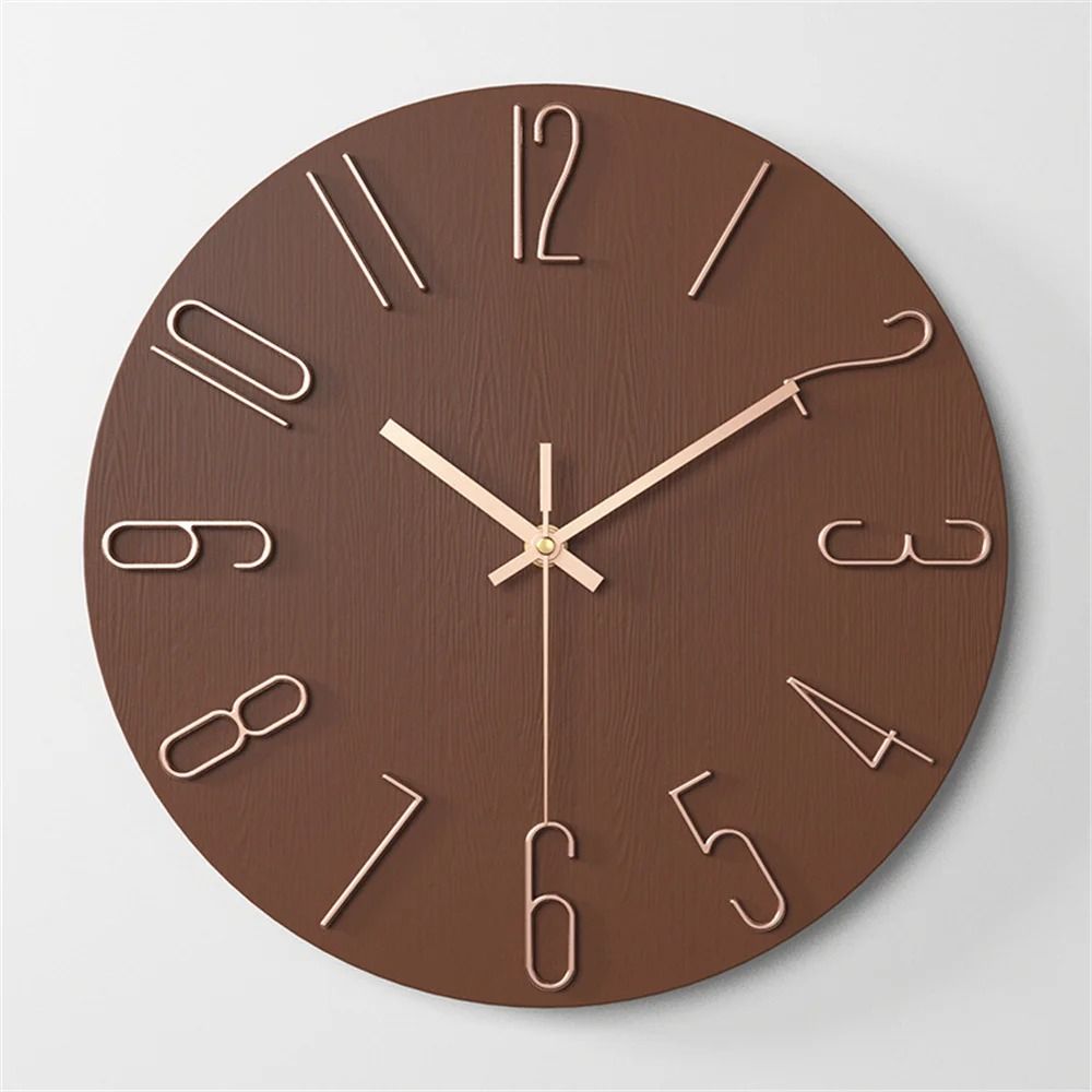 12 Inch Silent Analog Wall Clock Battery Powered Classic Home Office Design 7