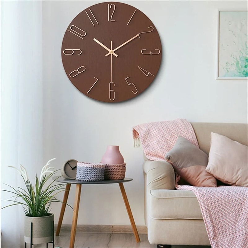 12 Inch Silent Analog Wall Clock Battery Powered Classic Home Office Design 9
