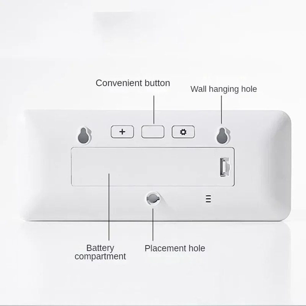 Large Screen Digital Wall Clock With Temperature And Humidity Display 6