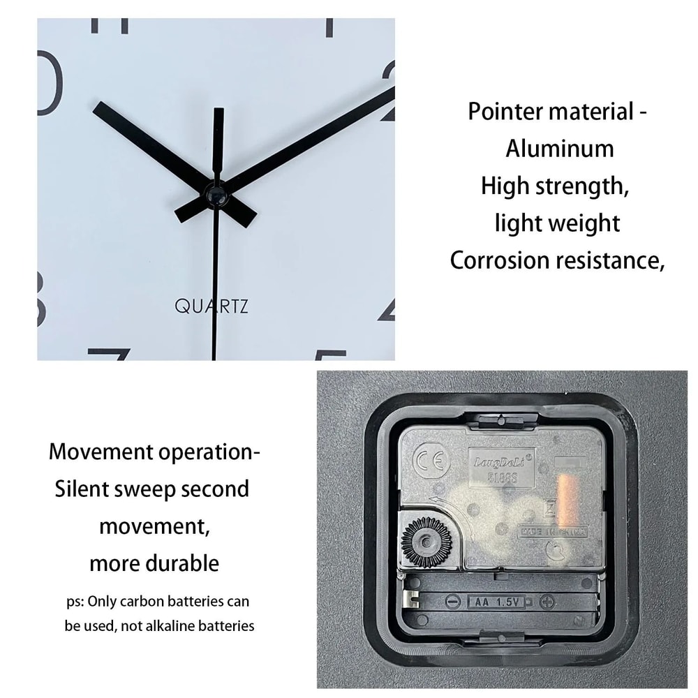 Modern Silent Non Ticking Wall Clock Minimalist Simple Home Decor 4