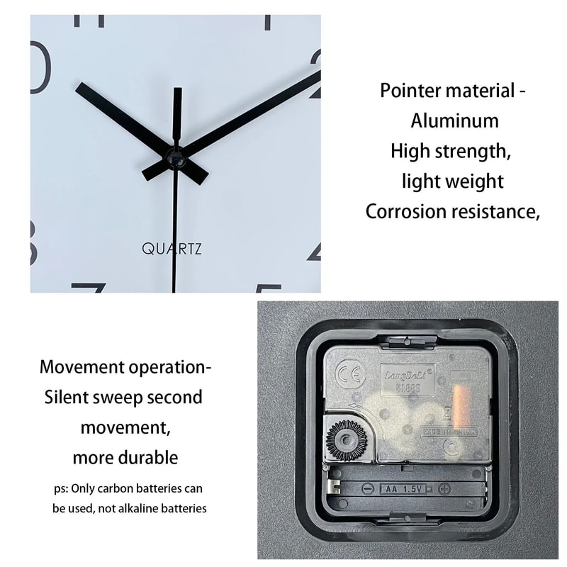 Modern Silent Non Ticking Wall Clock Minimalist Simple Home Decor 4