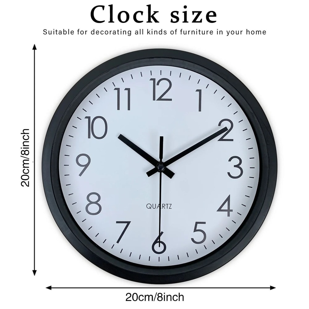 Modern Silent Non Ticking Wall Clock Minimalist Simple Home Decor 2