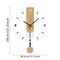 Modern Wooden Pendulum Wall Clock Silent Minimalist Home Decor 1