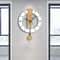 Modern Wooden Pendulum Wall Clock Silent Minimalist Home Decor 0