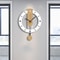 Modern Wooden Pendulum Wall Clock Silent Minimalist Home Decor 0