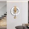 Modern Wooden Pendulum Wall Clock Silent Minimalist Home Decor 2