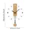 Modern Wooden Pendulum Wall Clock Silent Minimalist Home Decor 3