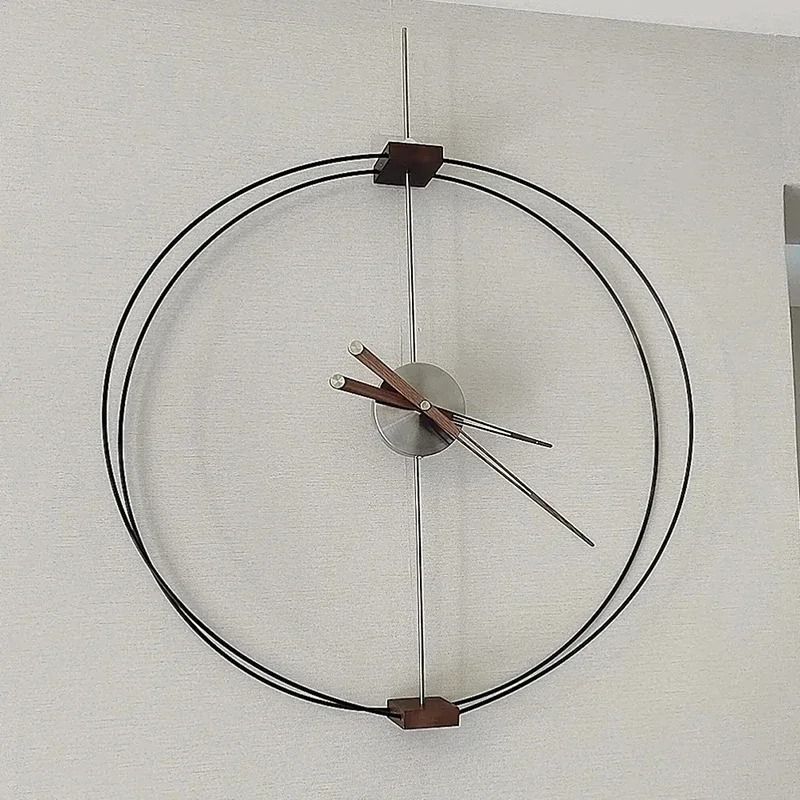 Minimalist Solid Wood Wall Clock Luxury Silent Modern Home Decor 7