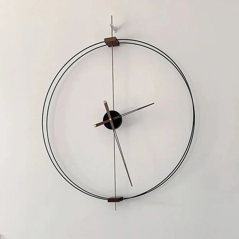 Minimalist Solid Wood Wall Clock Luxury Silent Modern Home Decor 8