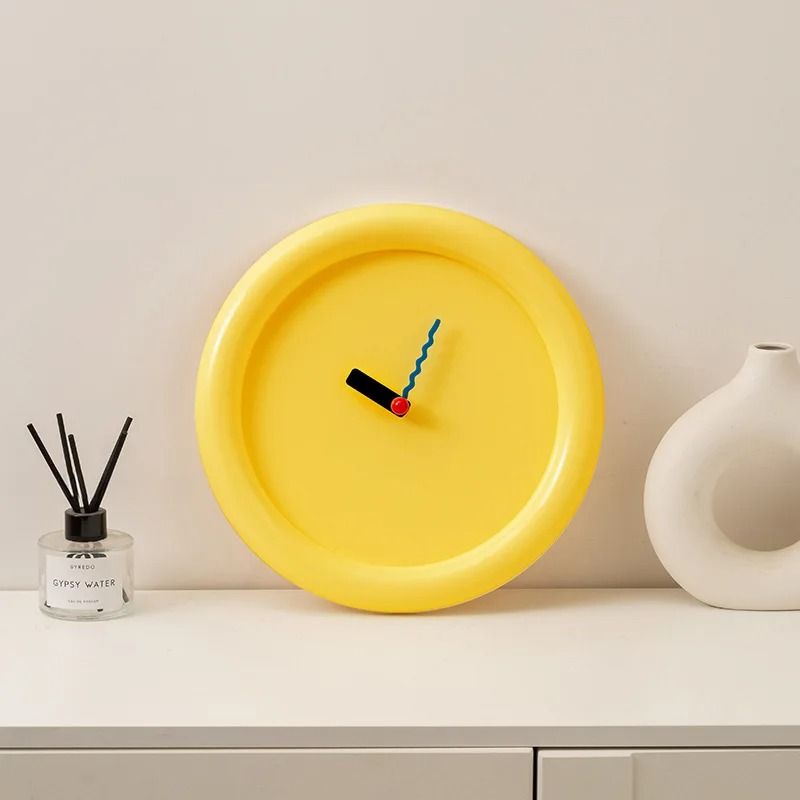 Cream Style Wall Clock With Stand Silent Minimalist Desktop And Wall Decor 5