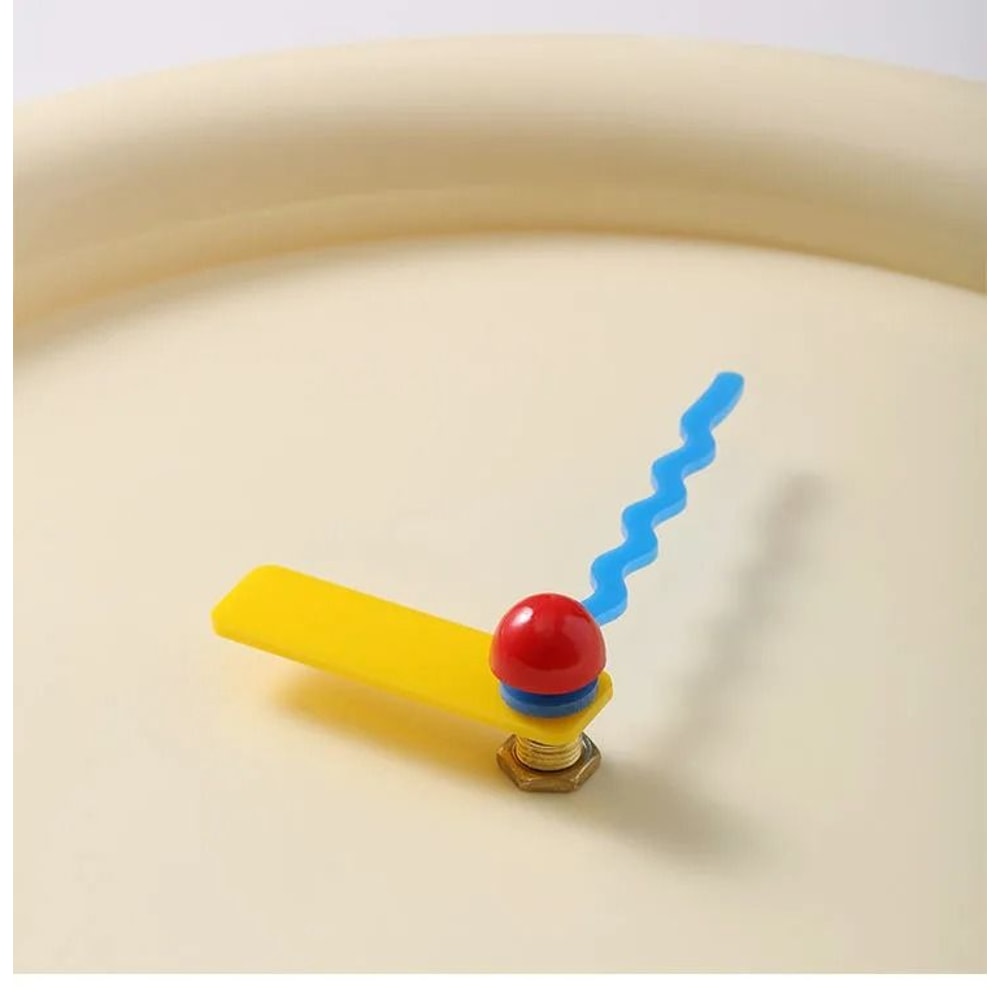 Cream Style Wall Clock With Stand Silent Minimalist Desktop And Wall Decor 9