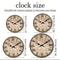 Nautical Compass Wall Clock Vintage Wooden Beach Style Silent Decor 4