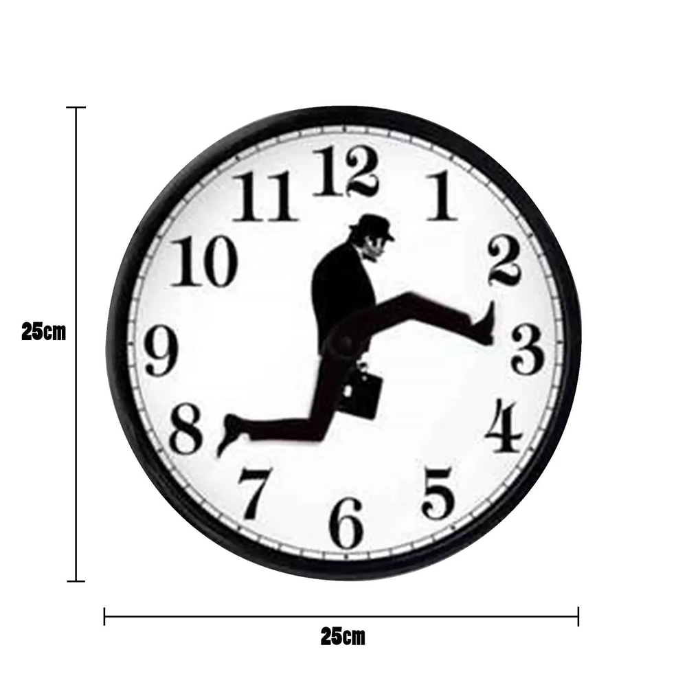 Funny Silly Walk Wall Clock Creative Silent Novelty Home Decor 2