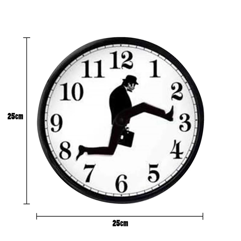 Funny Silly Walk Wall Clock Creative Silent Novelty Home Decor 2