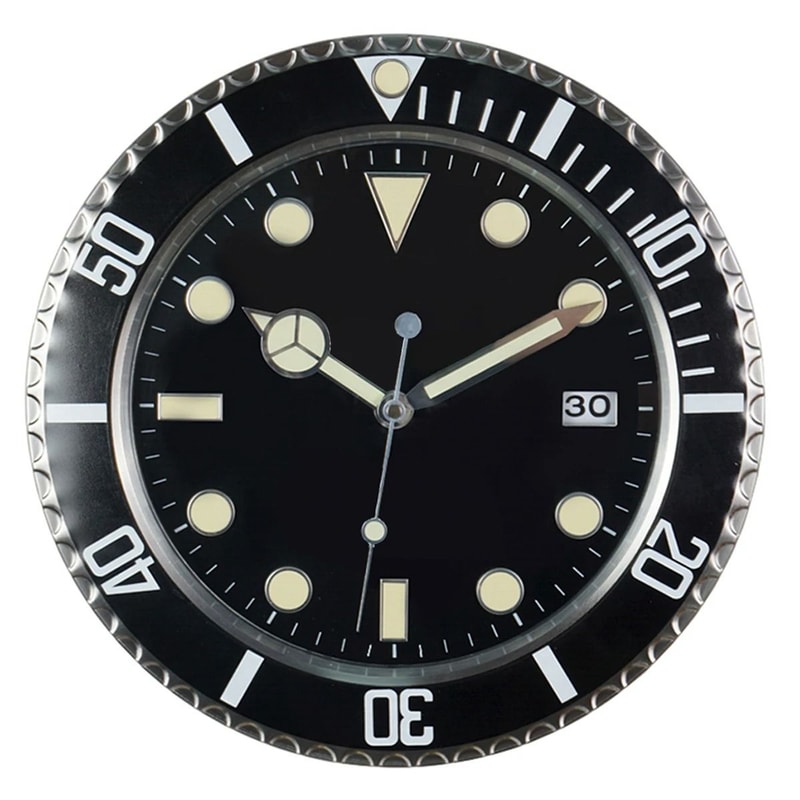 Modern Minimalist Metal Wall Clock With Luminous Silent Quartz Design 2