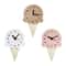 Cute Ice Cream Wall Clock Wooden Decorative Clock For Kids Room And Home 0