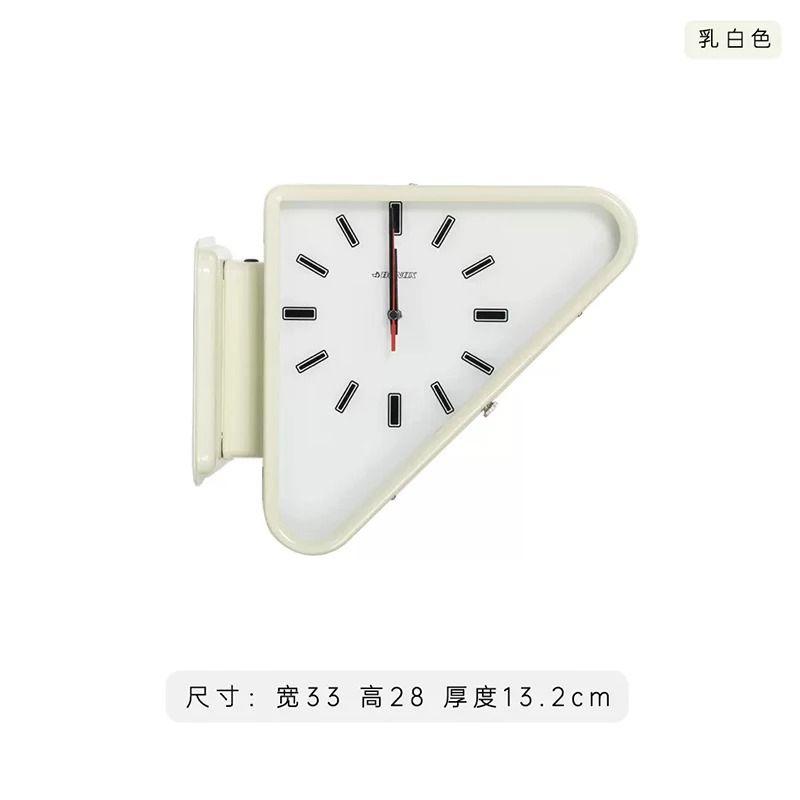 Modern Double Sided Wall Clock Minimalist Silent Triangle Design 2
