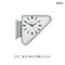 Modern Double Sided Wall Clock Minimalist Silent Triangle Design 1