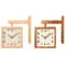 Wooden Corner Wall Clock Double Sided Silent Decorative Design 0